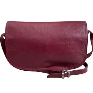 Enny vintage genuine leather crossbody bag Made in Italy